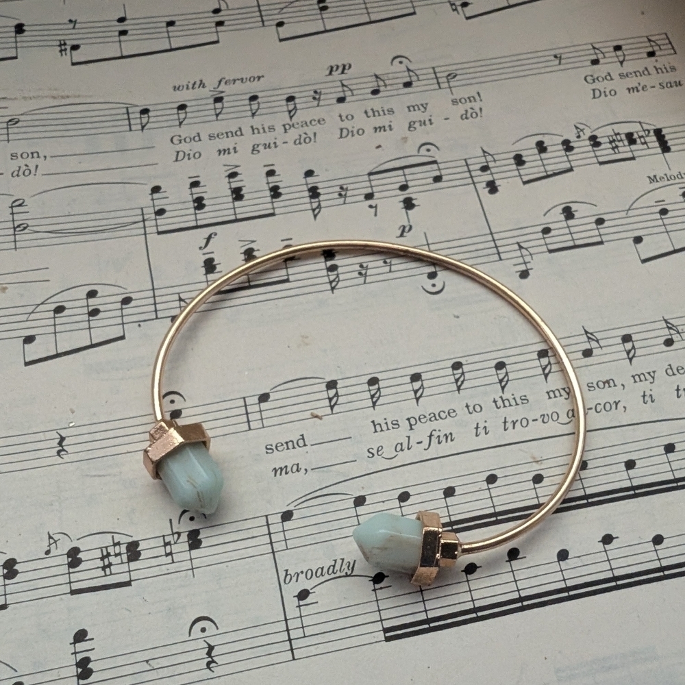 Elegant Gold and Blue Women's Bracelet